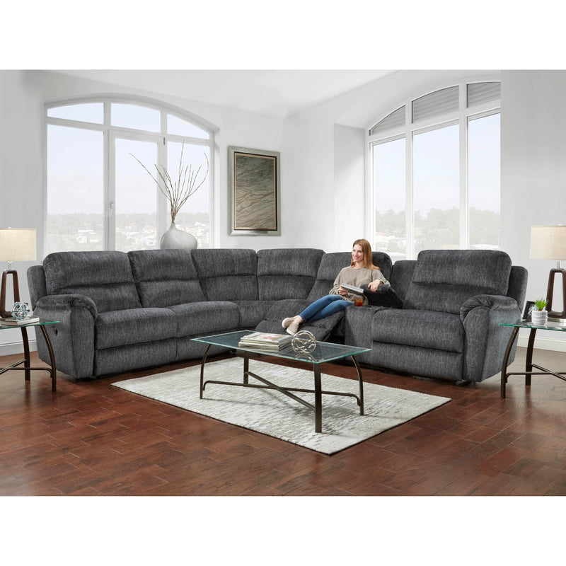Homestretch Furniture Power Reclining Fabric Sectional 205 Multi-Configuration Power Sectional - Color 60 IMAGE 2