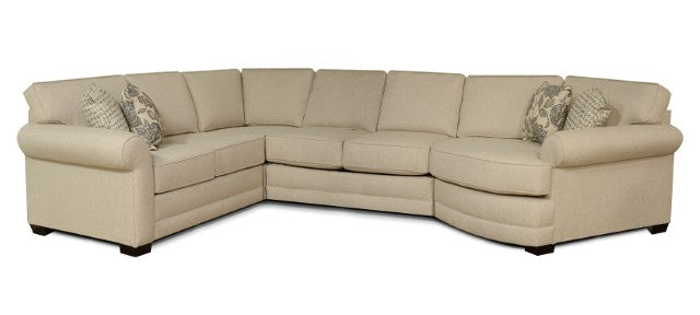 Tennessee Custom Upholstery Brantley Stationary 3 pc Fabric Sectional