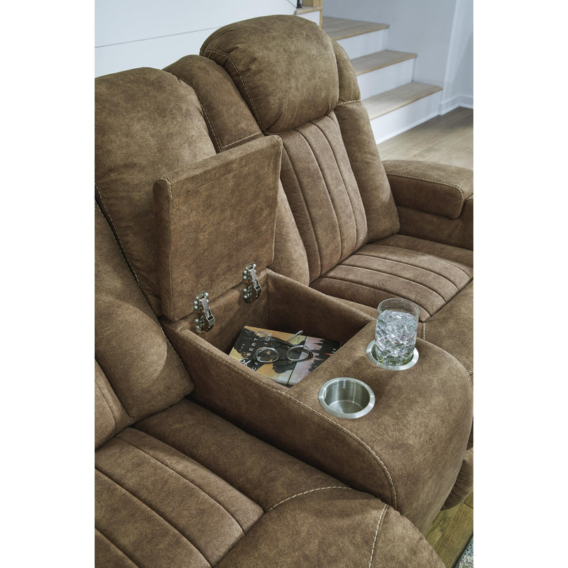 Signature Design by Ashley Wolfridge Power Reclining Leather Look Loveseat 6070318 IMAGE 7