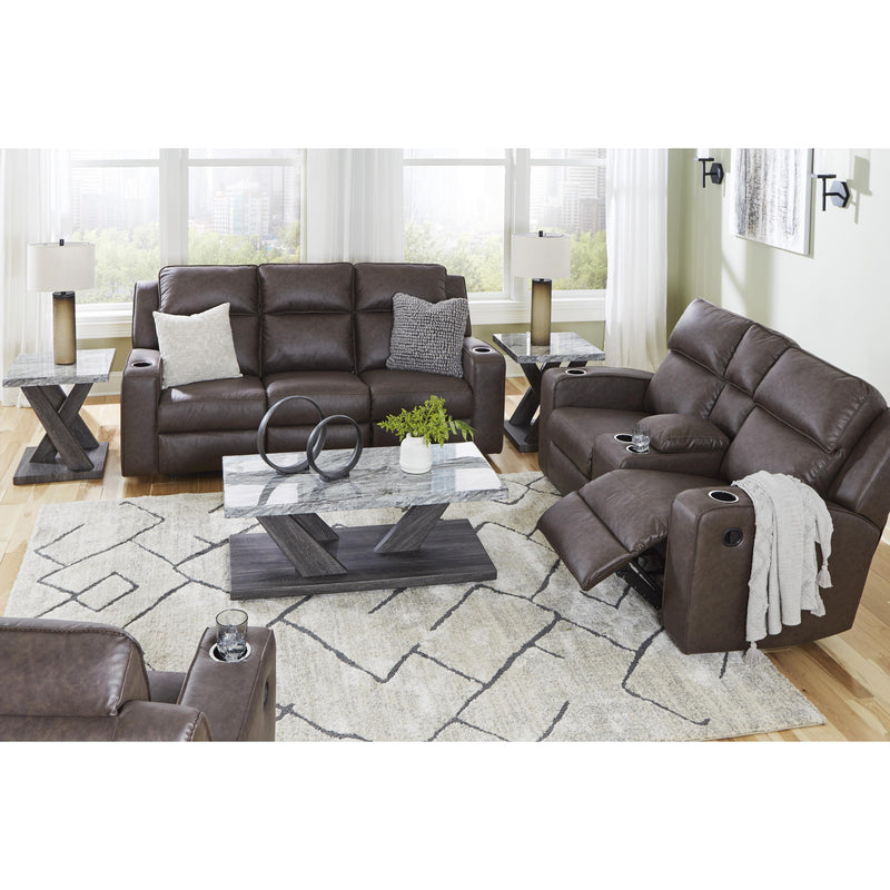 Signature Design by Ashley Lavenhorne Reclining Leather Look Loveseat 6330694 IMAGE 10