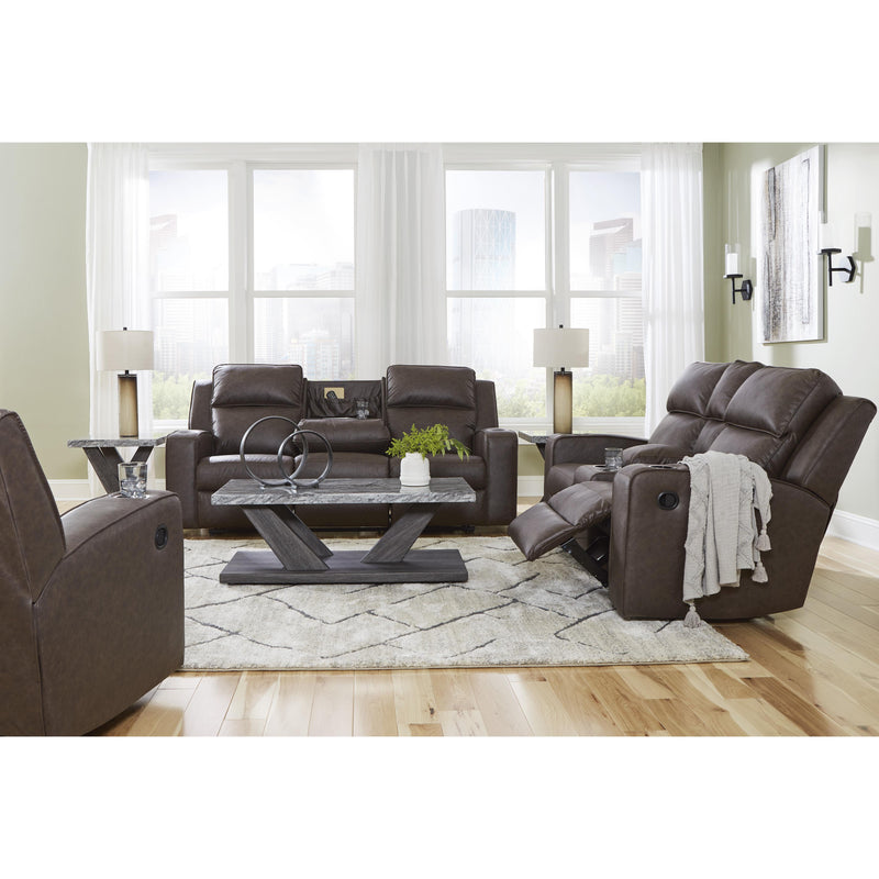 Signature Design by Ashley Lavenhorne Reclining Leather Look Loveseat 6330694 IMAGE 18