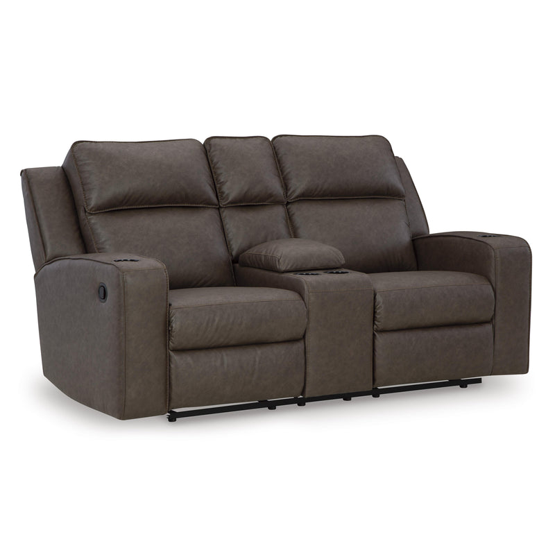 Signature Design by Ashley Lavenhorne Reclining Leather Look Loveseat 6330694 IMAGE 1