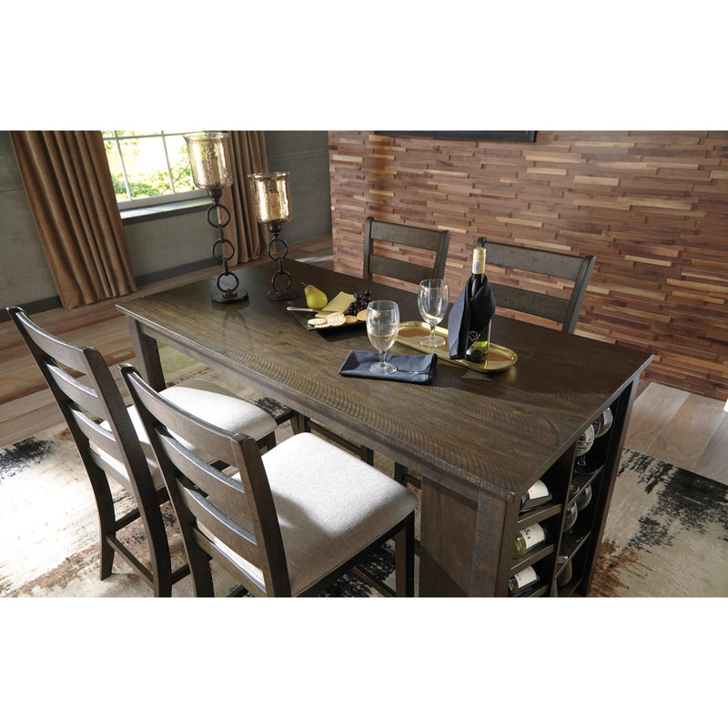 Signature Design by Ashley Rokane Counter Height Dining Table with Trestle Base D397-32 IMAGE 3