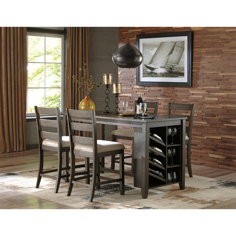 Signature Design by Ashley Rokane Counter Height Dining Table with Trestle Base D397-32 IMAGE 5