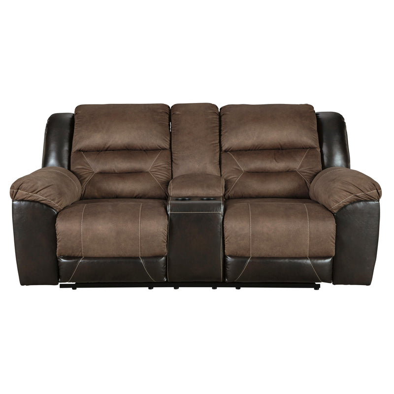 Signature Design by Ashley Earhart Reclining Fabric and Leather Look Loveseat 2910194 IMAGE 1