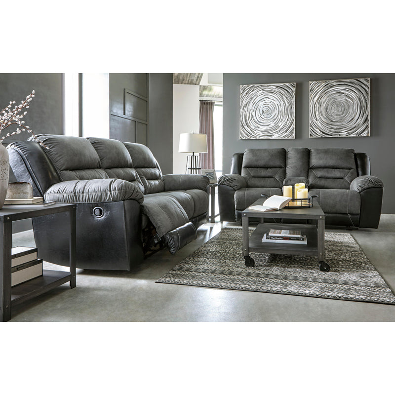 Signature Design by Ashley Earhart Reclining Fabric and Leather Look Loveseat 2910294 IMAGE 11
