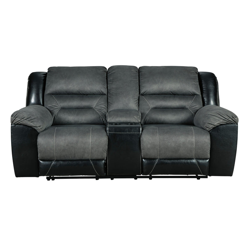 Signature Design by Ashley Earhart Reclining Fabric and Leather Look Loveseat 2910294 IMAGE 1