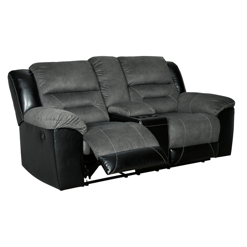 Signature Design by Ashley Earhart Reclining Fabric and Leather Look Loveseat 2910294 IMAGE 3