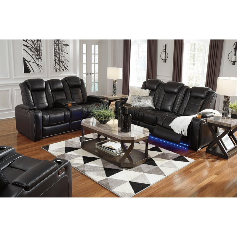 Signature Design by Ashley Party Time Power Reclining Leather Look Sofa 3700315 IMAGE 17