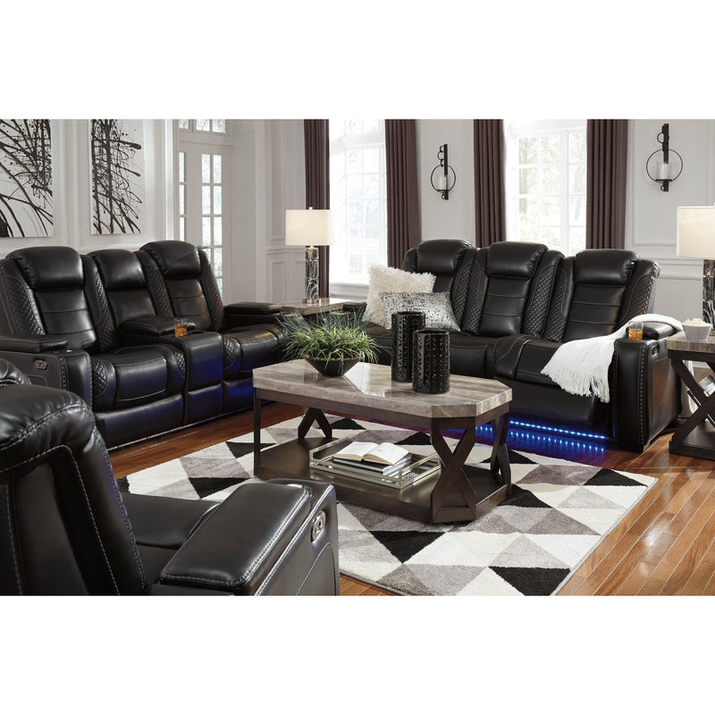 Signature Design by Ashley Party Time Power Reclining Leather Look Sofa 3700315 IMAGE 18