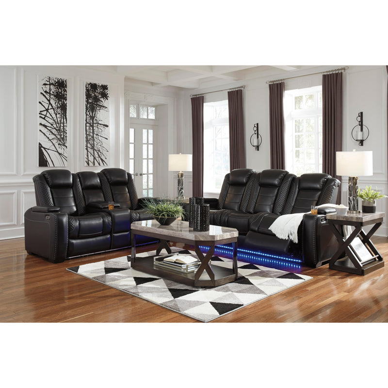Signature Design by Ashley Party Time Power Reclining Leather Look Sofa 3700315 IMAGE 19