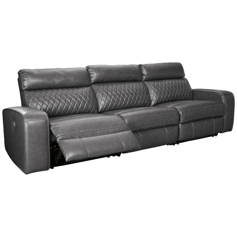 Signature Design by Ashley Samperstone Power Reclining Leather Look 3 pc Sectional 5520358/5520346/5520362 IMAGE 2
