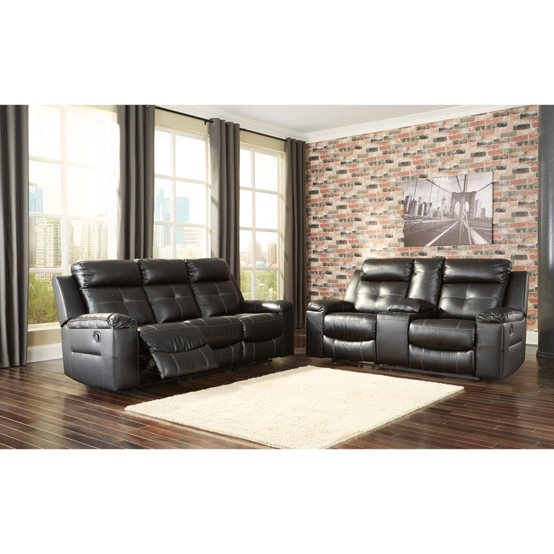 Signature Design by Ashley Kempten Reclining Leather Look Loveseat 8210594 IMAGE 11