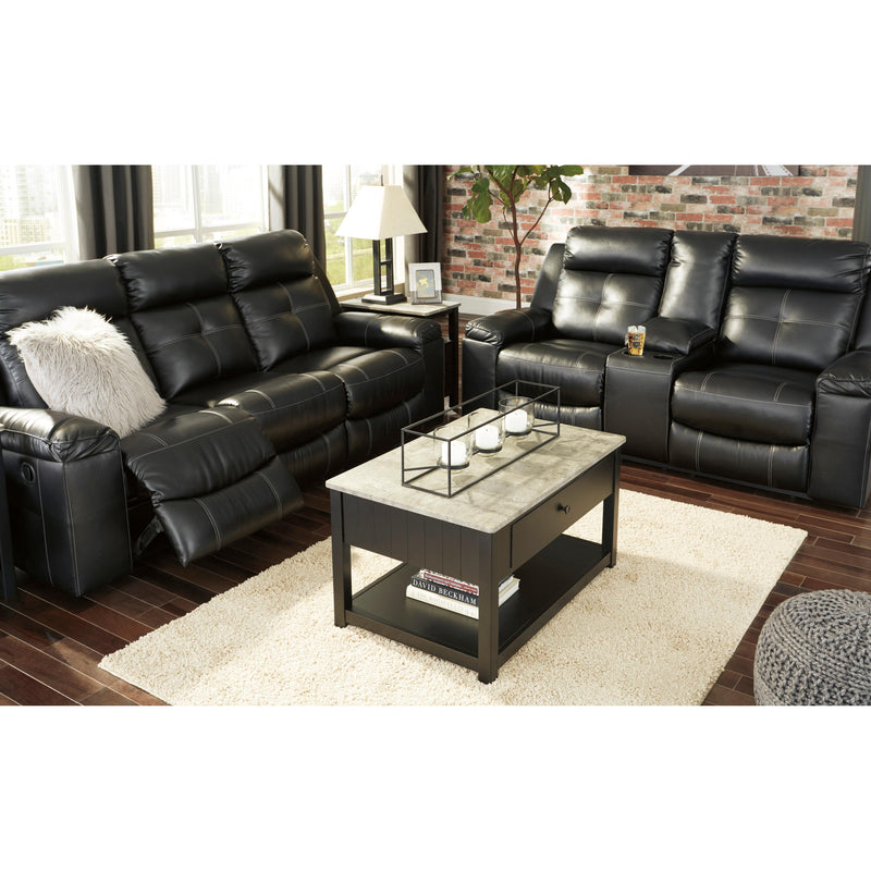 Signature Design by Ashley Kempten Reclining Leather Look Loveseat 8210594 IMAGE 12