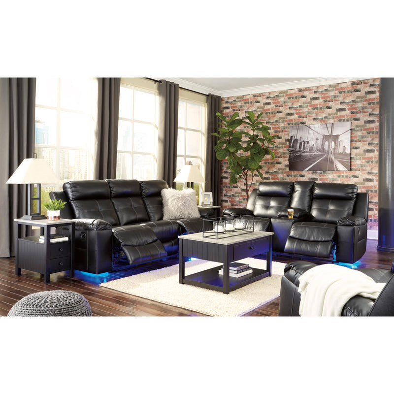 Signature Design by Ashley Kempten Reclining Leather Look Loveseat 8210594 IMAGE 15