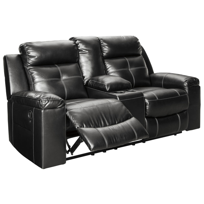 Signature Design by Ashley Kempten Reclining Leather Look Loveseat 8210594 IMAGE 2