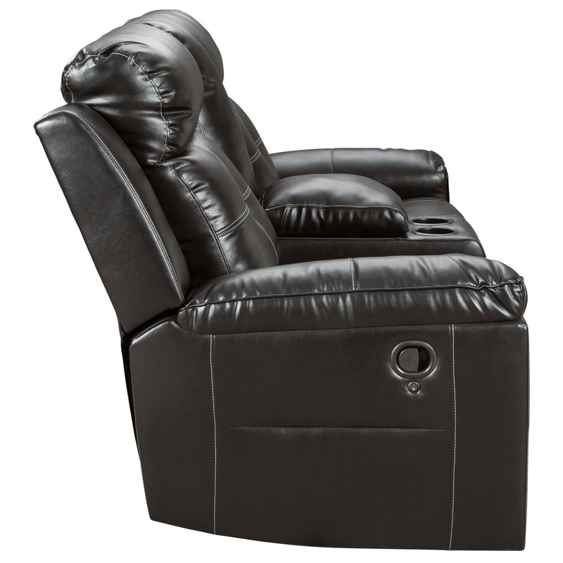 Signature Design by Ashley Kempten Reclining Leather Look Loveseat 8210594 IMAGE 3