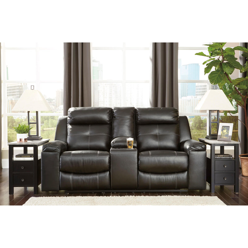 Signature Design by Ashley Kempten Reclining Leather Look Loveseat 8210594 IMAGE 5