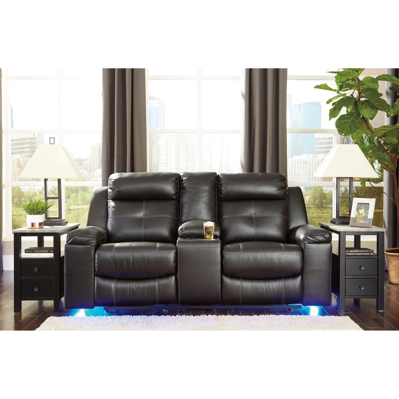 Signature Design by Ashley Kempten Reclining Leather Look Loveseat 8210594 IMAGE 6