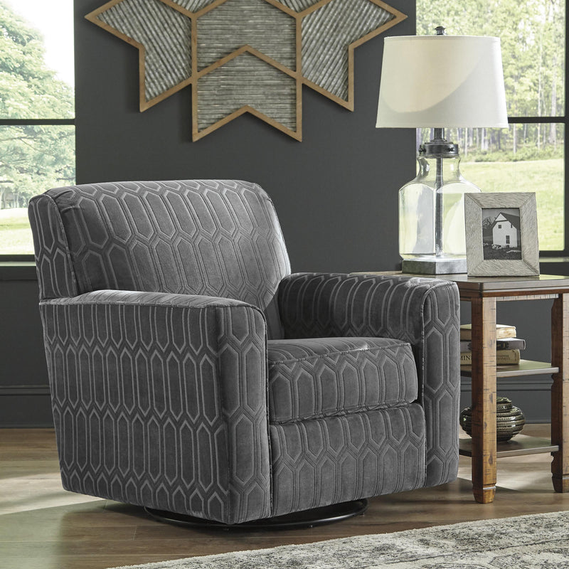 Signature Design by Ashley Zarina Swvel Fabric Accent Chair 9770442 IMAGE 4