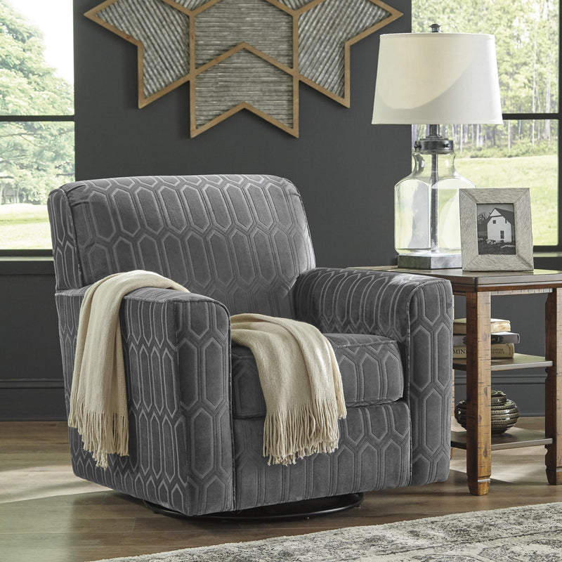 Signature Design by Ashley Zarina Swvel Fabric Accent Chair 9770442 IMAGE 5