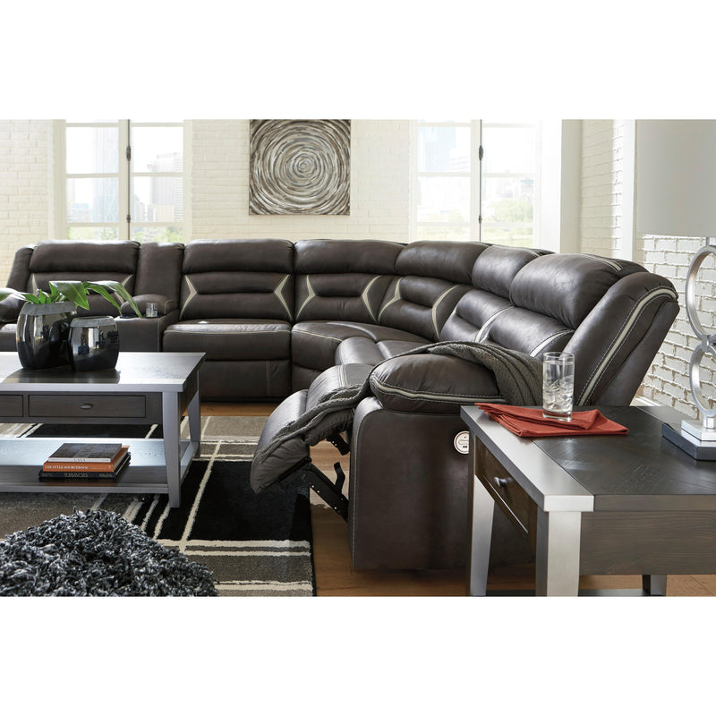 Signature Design by Ashley Kincord Power Reclining Leather Look 4 pc Sectional 1310459/1310477/1310446/1310462 IMAGE 10