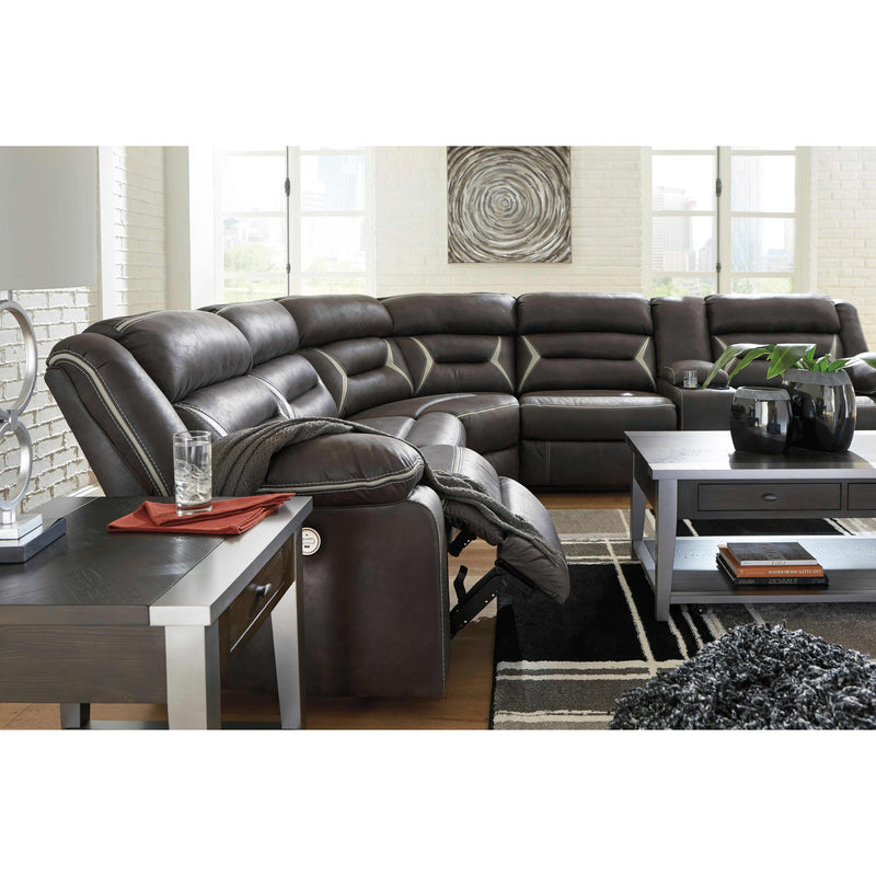 Signature Design by Ashley Kincord Power Reclining Leather Look 4 pc Sectional 1310458/1310446/1310477/1310473 IMAGE 10
