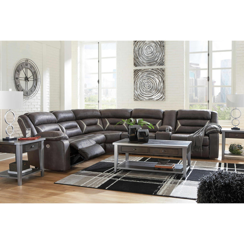 Signature Design by Ashley Kincord Power Reclining Leather Look 4 pc Sectional 1310458/1310446/1310477/1310473 IMAGE 12