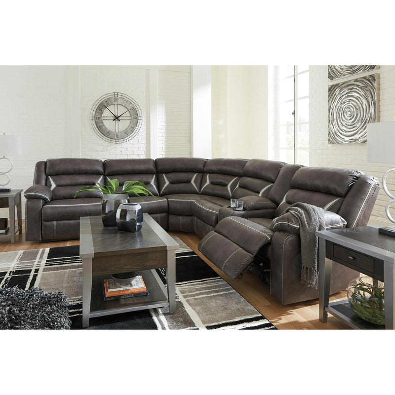 Signature Design by Ashley Kincord Power Reclining Leather Look 4 pc Sectional 1310458/1310446/1310477/1310473 IMAGE 8