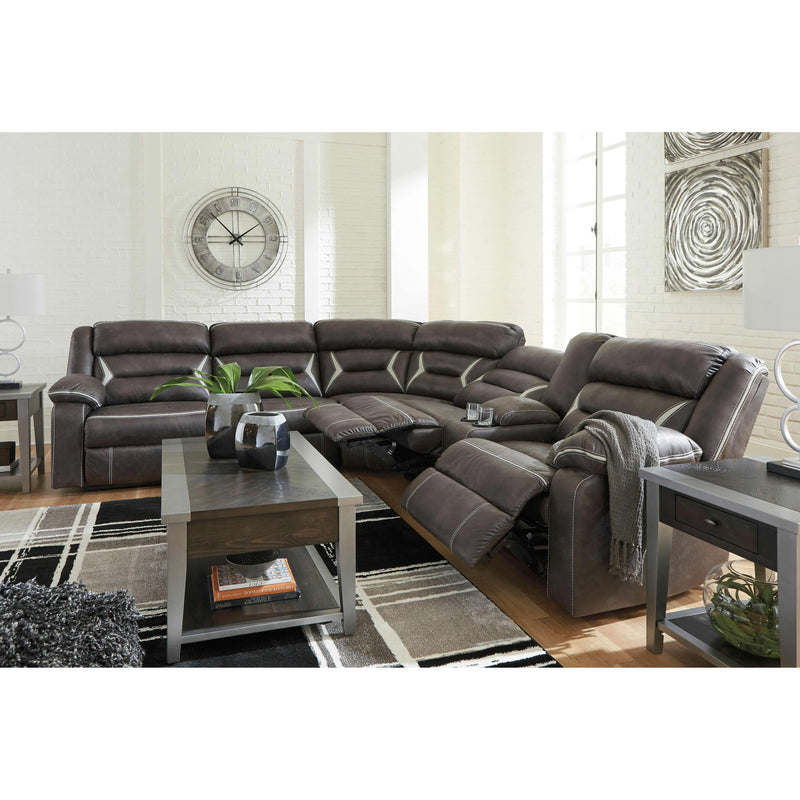 Signature Design by Ashley Kincord Power Reclining Leather Look 4 pc Sectional 1310458/1310446/1310477/1310473 IMAGE 9