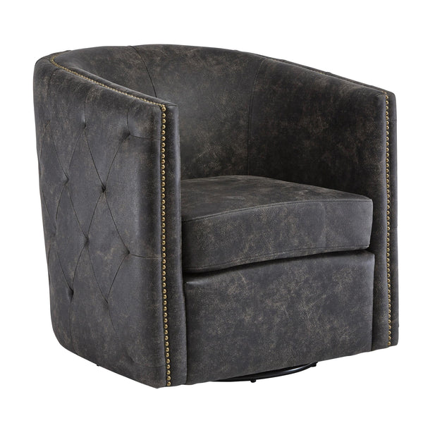 Signature Design by Ashley Brentlow Swivel Leather Look Accent Chair A3000202 IMAGE 1