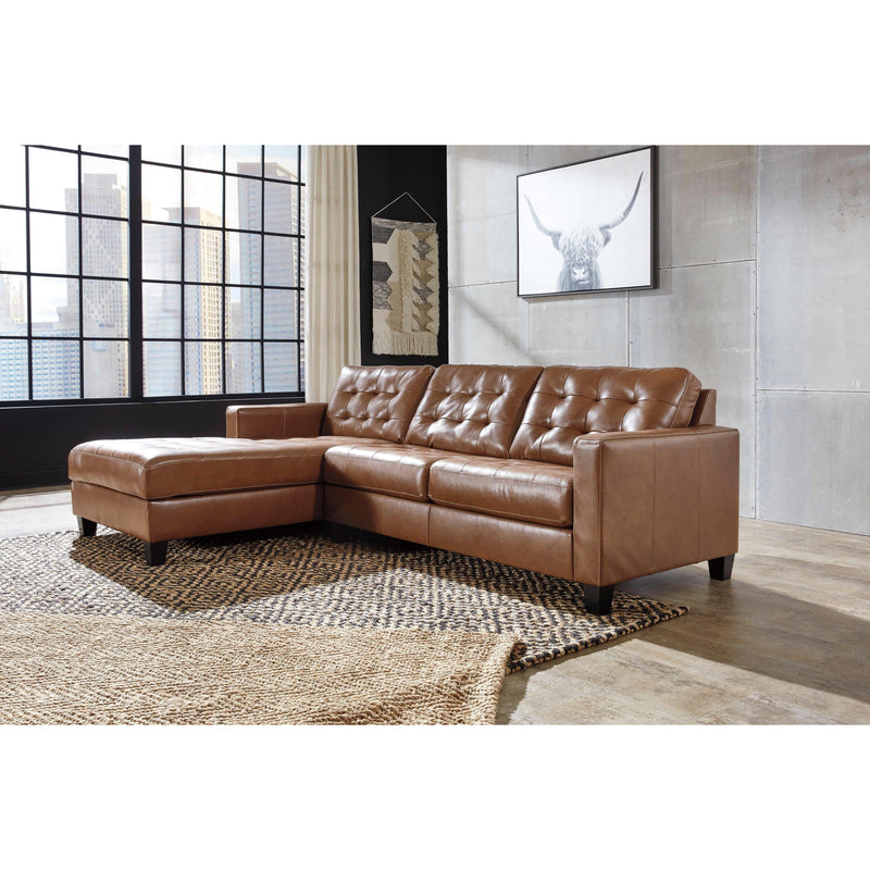 Signature Design by Ashley Baskove Leather Match 2 pc Sectional 1110216/1110256 IMAGE 3