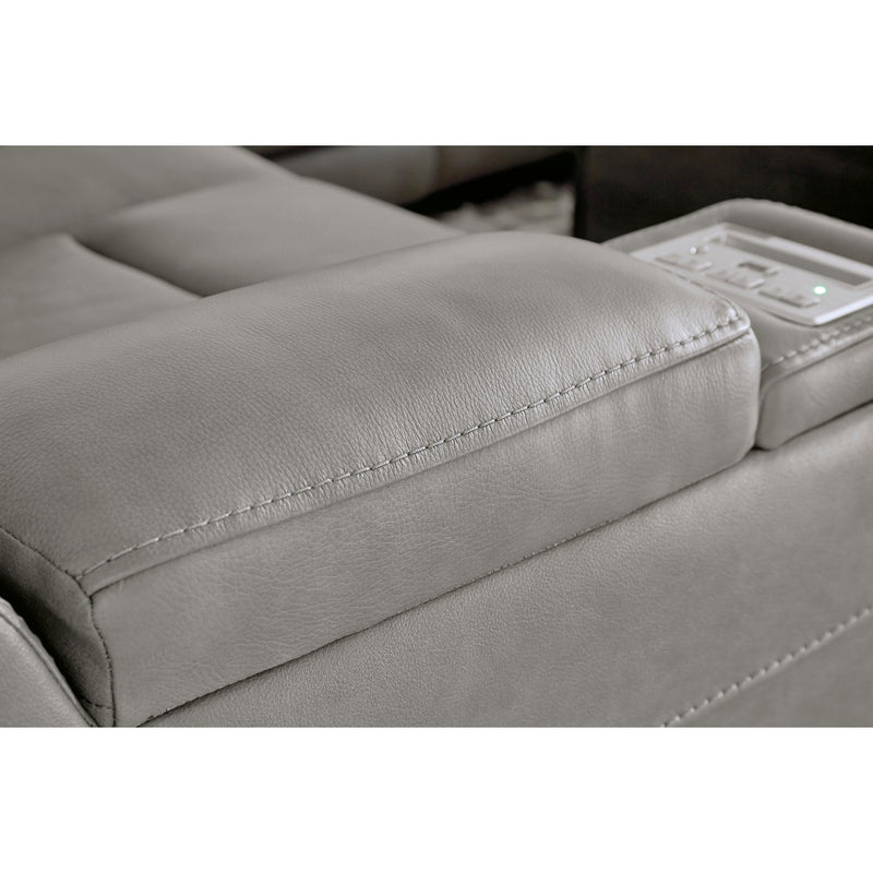 Signature Design by Ashley The Man-Den Power Reclining Leather Match Loveseat U8530518 IMAGE 11