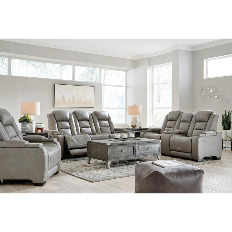 Signature Design by Ashley The Man-Den Power Reclining Leather Match Loveseat U8530518 IMAGE 15