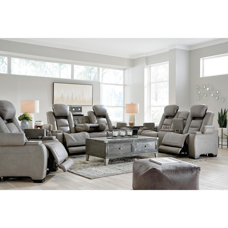 Signature Design by Ashley The Man-Den Power Reclining Leather Match Loveseat U8530518 IMAGE 17