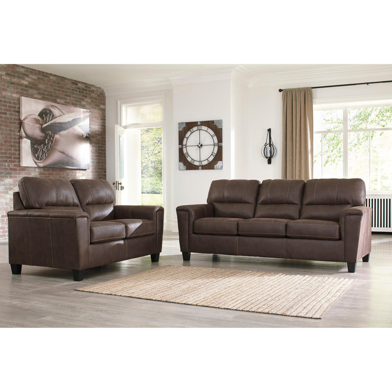 Signature Design by Ashley Navi Stationary Leather Look Loveseat 9400335 IMAGE 6