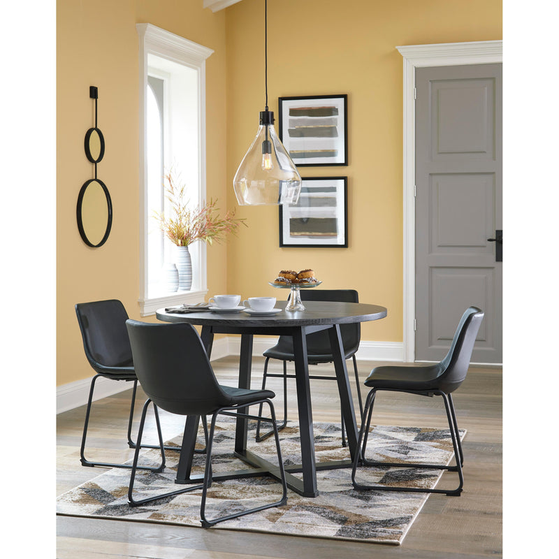 Signature Design by Ashley Round Centiar Dining Table with Pedestal Base D372-16 IMAGE 6