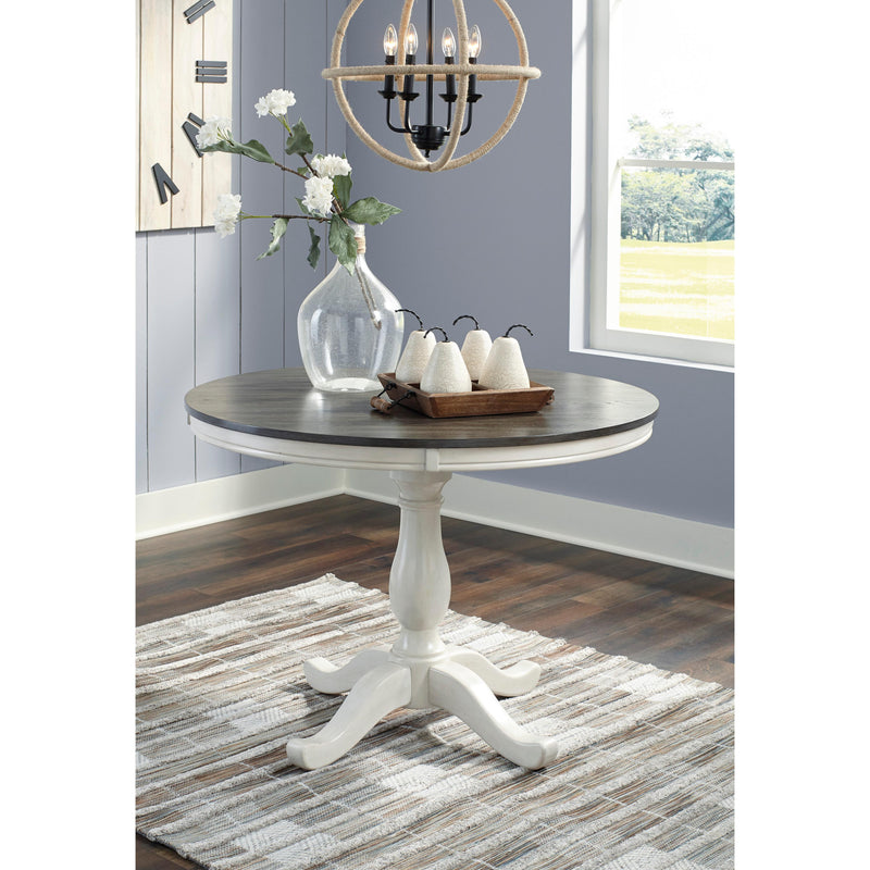Signature Design by Ashley Round Nelling Dining Table with Pedestal Base D287-15B/D287-15T IMAGE 3