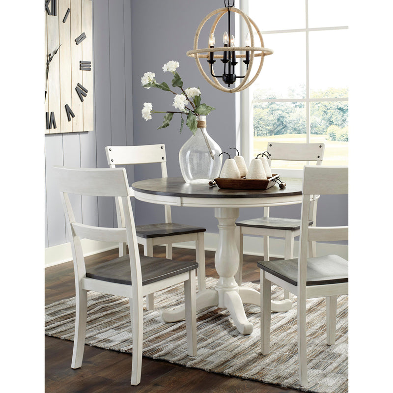 Signature Design by Ashley Round Nelling Dining Table with Pedestal Base D287-15B/D287-15T IMAGE 4