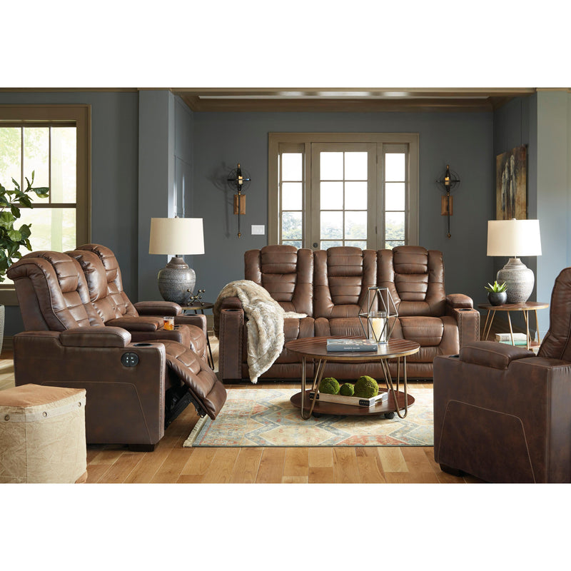Signature Design by Ashley Owner's Box Power Reclining Leather Look Loveseat 2450518 IMAGE 14