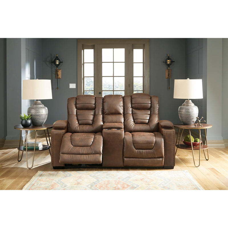Signature Design by Ashley Owner's Box Power Reclining Leather Look Loveseat 2450518 IMAGE 7
