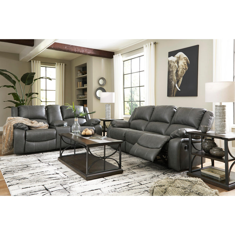 Signature Design by Ashley Calderwell Reclining Leather Look Sofa 7710388 IMAGE 10