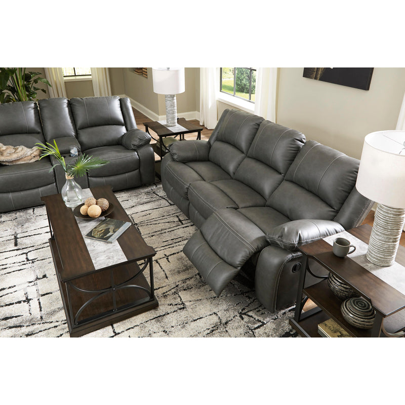 Signature Design by Ashley Calderwell Reclining Leather Look Sofa 7710388 IMAGE 9