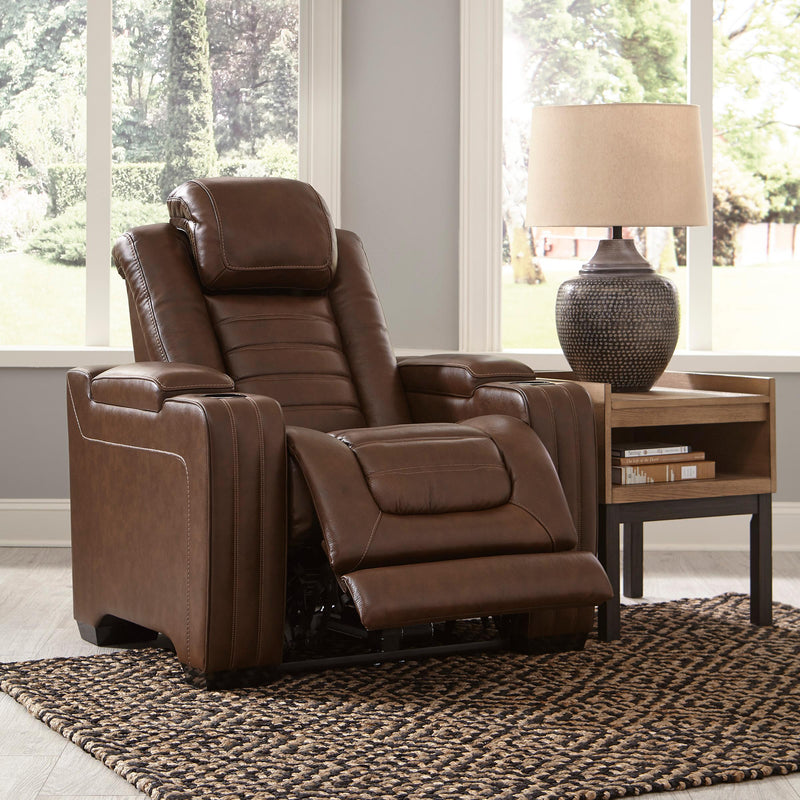 Signature Design by Ashley Backtrack Power Leather Match Recliner U2800413 IMAGE 7