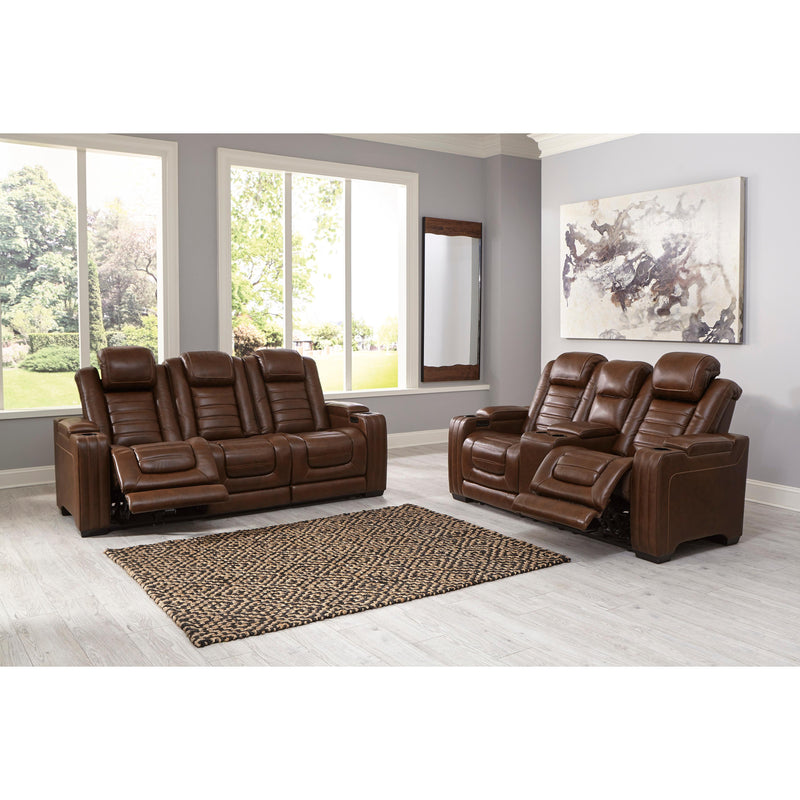 Signature Design by Ashley Backtrack Power Recliner Leather Match Loveseat U2800418 IMAGE 13