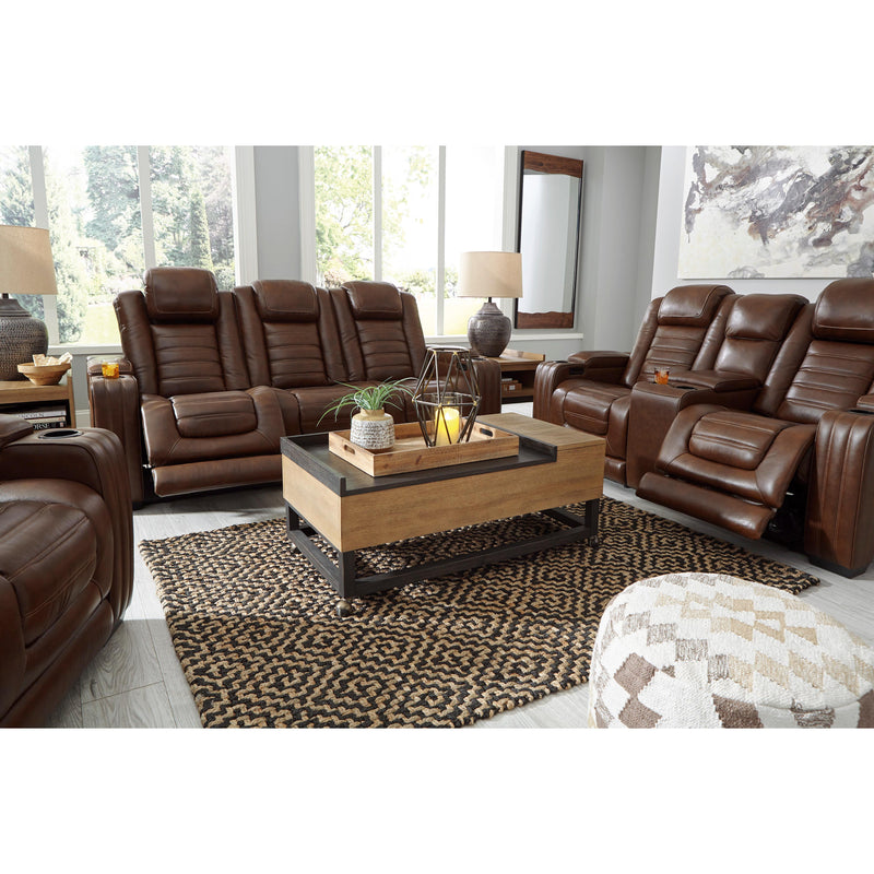Signature Design by Ashley Backtrack Power Recliner Leather Match Loveseat U2800418 IMAGE 14