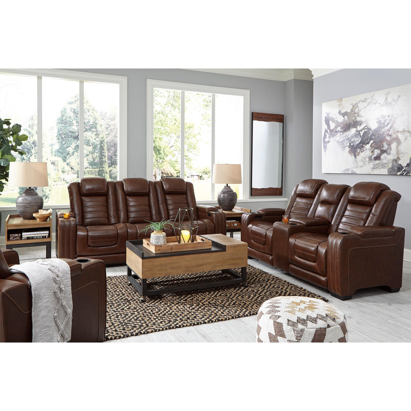 Signature Design by Ashley Backtrack Power Recliner Leather Match Loveseat U2800418 IMAGE 17