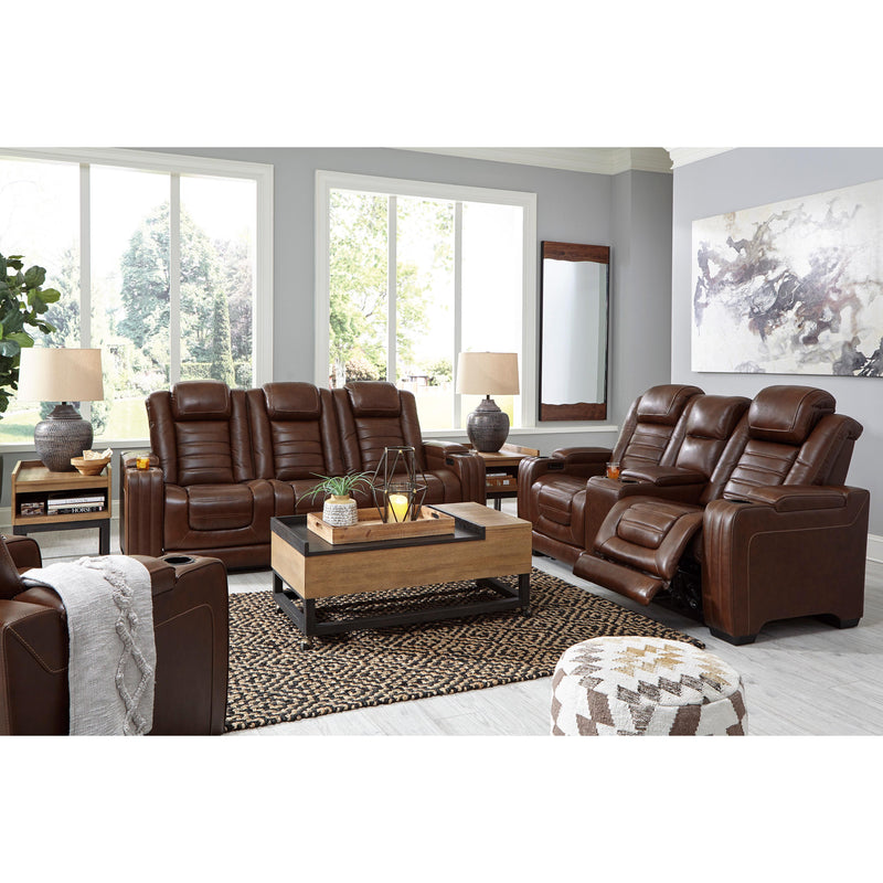 Signature Design by Ashley Backtrack Power Recliner Leather Match Loveseat U2800418 IMAGE 18