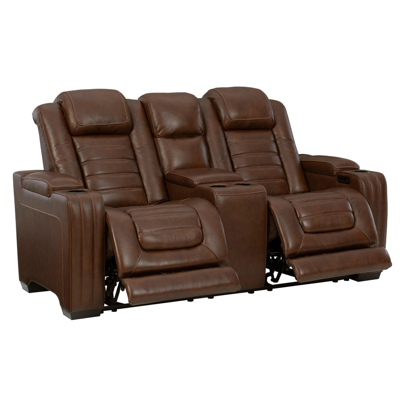 Signature Design by Ashley Backtrack Power Recliner Leather Match Loveseat U2800418 IMAGE 4