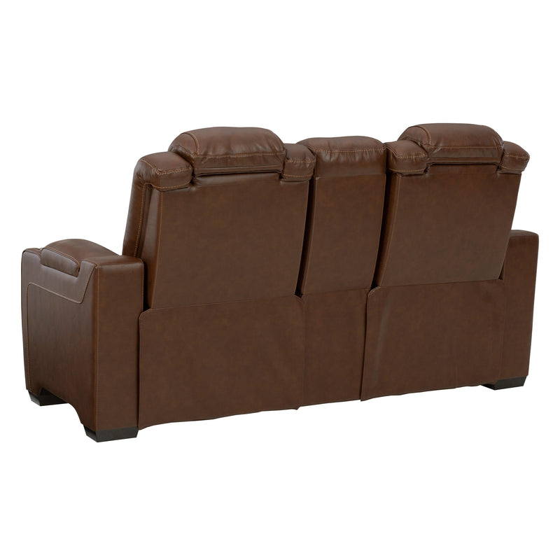 Signature Design by Ashley Backtrack Power Recliner Leather Match Loveseat U2800418 IMAGE 6